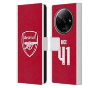 Head Case Designs Licenza Ufficiale Arsenal FC Declan Rice 2025/26 Giocatori Home Kit Custodia Portafoglio in Pelle Compatibile con Xiaomi Redmi A3