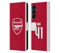Head Case Designs Licenza Ufficiale Arsenal FC Declan Rice 2025/26 Giocatori Home Kit Custodia Portafoglio in Pelle Compatibile con Samsung Galaxy A55 5G