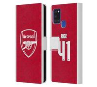 Head Case Designs Licenza Ufficiale Arsenal FC Declan Rice 2025/26 Giocatori Home Kit Custodia Portafoglio in Pelle Compatibile con Samsung Galaxy A21s (2020)