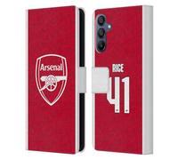 Head Case Designs Licenza Ufficiale Arsenal FC Declan Rice 2025/26 Giocatori Home Kit Custodia Portafoglio in Pelle Compatibile con Samsung Galaxy A15