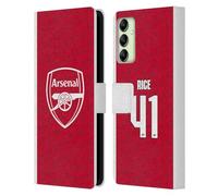 Head Case Designs Licenza Ufficiale Arsenal FC Declan Rice 2025/26 Giocatori Home Kit Custodia Portafoglio in Pelle Compatibile con Samsung Galaxy A14 5G