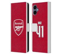 Head Case Designs Licenza Ufficiale Arsenal FC Declan Rice 2025/26 Giocatori Home Kit Custodia Portafoglio in Pelle Compatibile con Samsung Galaxy A06 4G