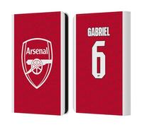 Head Case Designs Licenza Ufficiale Arsenal FC Gabriel Magalhães 2025/26 Giocatori Home Kit Custodia Portafoglio in Pelle Compatibile con Amazon Kindle 11th Gen 6in 2022