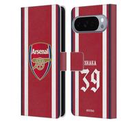 Head Case Designs Licenza Ufficiale Arsenal FC Granit Xhaka 2021/22 Giocatori Home Kit Custodia Portafoglio in Pelle Compatibile con Google Pixel 10 Pro XL