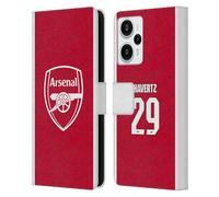 Head Case Designs Licenza Ufficiale Arsenal FC Kai Havertz 2025/26 Giocatori Home Kit Custodia Portafoglio in Pelle Compatibile con Xiaomi Redmi Note 12T
