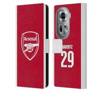 Head Case Designs Licenza Ufficiale Arsenal FC Kai Havertz 2025/26 Giocatori Home Kit Custodia Portafoglio in Pelle Compatibile con Oppo Reno11 PRO