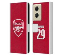 Head Case Designs Licenza Ufficiale Arsenal FC Kai Havertz 2025/26 Giocatori Home Kit Custodia Portafoglio in Pelle Compatibile con Motorola Moto G Stylus 5G (2024)