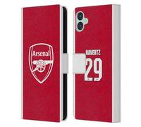 Head Case Designs Licenza Ufficiale Arsenal FC Kai Havertz 2025/26 Giocatori Home Kit Custodia Portafoglio in Pelle Compatibile con Samsung Galaxy M04 5G / A04e