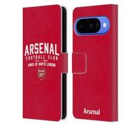 Head Case Designs Licenza Ufficiale Arsenal FC Kings Of North London Tipografia Custodia Portafoglio in Pelle Compatibile con Google Pixel 10