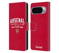 Head Case Designs Licenza Ufficiale Arsenal FC Kings Of North London Tipografia Custodia Portafoglio in Pelle Compatibile con Google Pixel 10 Pro XL