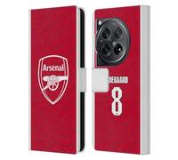 Head Case Designs Licenza Ufficiale Arsenal FC Martin Ødegaard 2025/26 Giocatori Home Kit Custodia Portafoglio in Pelle Compatibile con OnePlus 12