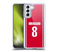 Head Case Designs Licenza Ufficiale Arsenal FC Martin Ødegaard Kit Casa Giocatori 2026/27 1º Gruppo Custodia in Gel [Grado Militare] Compatibile Con Samsung Galaxy S21 5G E Compatibile Con MagSafe