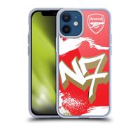 Head Case Designs Licenza Ufficiale Arsenal FC N7 Arte Graffiti Custodia in Gel [Protezione di Grado Militare] Compatibile con Apple iPhone 12 Mini E Compatibile con MagSafe