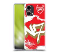 Head Case Designs Licenza Ufficiale Arsenal FC N7 Arte Graffiti Custodia in Gel [Protezione di Grado Militare] Compatibile con Motorola Moto G85