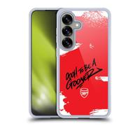 Head Case Designs Licenza Ufficiale Arsenal FC Oh To Be Arte Graffiti Custodia in Gel [Protezione di Grado Militare] Compatibile con Samsung Galaxy S25 E Compatibile con MagSafe
