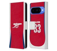Head Case Designs Licenza Ufficiale Arsenal FC Riccardo Calafiori 2024/25 Giocatori Home Kit Custodia Portafoglio in Pelle Compatibile con Google Pixel 10