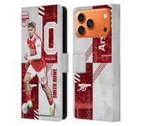 Head Case Designs Licenza Ufficiale Arsenal FC Smith Rowe 2022/23 Prima Squadra Custodia Portafoglio in Pelle Compatibile con Apple iPhone 17 Pro Max