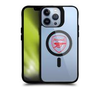 Head Case Designs Licenza Ufficiale Arsenal FC Stemma Gunners Icona Logo Black Shockproof Bumper Case [Military Grade Protection] Compatible with Apple iPhone 13 Pro Max and Compatible with MagSafe