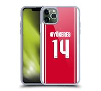 Head Case Designs Licenza Ufficiale Arsenal FC Viktor Gyökeres Kit Casa Giocatori 2026/27 1º Gruppo Custodia in Gel [Grado Militare] Compatibile Con Apple iPhone 11 Pro Max E Compatibile Con MagSafe