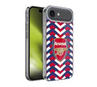 Head Case Designs Licenza Ufficiale Arsenal FC Zigzag Logos Custodia in Gel [Protezione di Grado Militare] Compatibile con Apple iPhone 17 Air