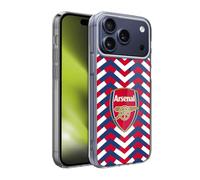 Head Case Designs Licenza Ufficiale Arsenal FC Zigzag Logos Custodia in Gel [Protezione di Grado Militare] Compatibile con Apple iPhone 17 PRO Max