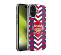 Head Case Designs Licenza Ufficiale Arsenal FC Zigzag Logos Custodia in Gel [Protezione di Grado Militare] Compatibile con Apple iPhone 17