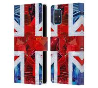 Head Case Designs Licenza Ufficiale Artpoptart Union Jack Bandiere Custodia Portafoglio in Pelle Compatibile con Samsung Galaxy A51 (2019)