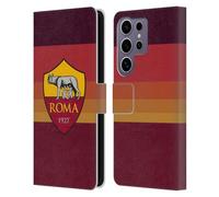 Head Case Designs Licenza Ufficiale AS Roma in Casa 2020/21 Kit Crest Custodia Portafoglio in Pelle Compatibile con Samsung Galaxy S25 Ultra