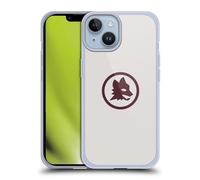 Head Case Designs Licenza Ufficiale AS Roma Lupo Marrone Logo Grafico 2024/25 Custodia Cover in Morbido Gel Compatibile con Apple iPhone 14