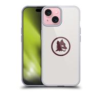 Head Case Designs Licenza Ufficiale AS Roma Lupo Marrone Logo Grafico 2024/25 Custodia Cover in Morbido Gel Compatibile con Apple iPhone 15