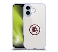 Head Case Designs Licenza Ufficiale AS Roma Lupo Marrone Logo Grafico 2024/25 Custodia Cover in Morbido Gel Compatibile con Apple iPhone 16
