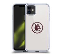 Head Case Designs Licenza Ufficiale AS Roma Lupo Marrone Logo Grafico 2024/25 Custodia in Gel [Protezione di Grado Militare] Compatibile con Apple iPhone 11 E Compatibile con MagSafe