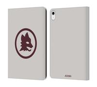 Head Case Designs Licenza Ufficiale AS Roma Lupo Marrone Logo Grafico 2024/25 Custodia Portafoglio in Pelle Compatibile con Apple iPad 10.9 2022/2025