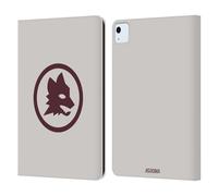 Head Case Designs Licenza Ufficiale AS Roma Lupo Marrone Logo Grafico 2024/25 Custodia Portafoglio in Pelle Compatibile con Apple iPad Air 11 2020/2022/2024/2025