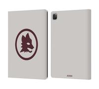 Head Case Designs Licenza Ufficiale AS Roma Lupo Marrone Logo Grafico 2024/25 Custodia Portafoglio in Pelle Compatibile con Apple iPad PRO 12.9 2020/2021/2022