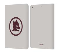 Head Case Designs Licenza Ufficiale AS Roma Lupo Marrone Logo Grafico 2024/25 Custodia Portafoglio in Pelle Compatibile con Apple iPad 10.2 2019/2020/2021