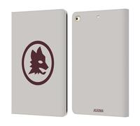 Head Case Designs Licenza Ufficiale AS Roma Lupo Marrone Logo Grafico 2024/25 Custodia Portafoglio in Pelle Compatibile con Apple iPad 9.7 2017 / iPad 9.7 2018