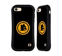 Head Case Designs Licenza Ufficiale AS Roma Nero E Oro Grafica Crest Custodia Cover Ibrida Compatibile con Apple iPhone 7/8 / SE 2020 & 2022