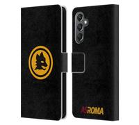 Head Case Designs Licenza Ufficiale AS Roma Nero E Oro Grafica Crest Custodia Portafoglio in Pelle Compatibile con Samsung Galaxy A25 5G