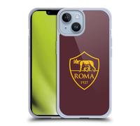 Head Case Designs Licenza Ufficiale AS Roma Stemma Logo Grafico 2024/25 Custodia Cover in Morbido Gel Compatibile con Apple iPhone 14