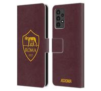 Head Case Designs Licenza Ufficiale AS Roma Stemma Logo Grafico 2024/25 Custodia Portafoglio in Pelle Compatibile con Samsung Galaxy A13 (2022)