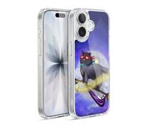 Head Case Designs Licenza Ufficiale Ash Evans Night Fly Gatti Neri Custodia in Gel [Protezione di Grado Militare] Compatibile con Apple iPhone 17 E con MagSafe