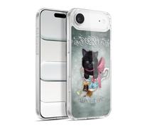 Head Case Designs Licenza Ufficiale Ash Evans tè Gatti Neri Custodia in Gel [Protezione di Grado Militare] Compatibile con Apple iPhone 17 Air E con MagSafe