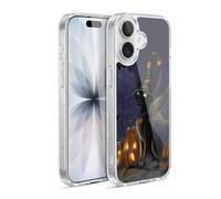 Head Case Designs Licenza Ufficiale Ash Evans Tempo di Magie Gatti Neri Custodia in Gel [Protezione di Grado Militare] Compatibile con Apple iPhone 17 E con MagSafe