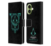 Head Case Designs Licenza Ufficiale Assassin's Creed ACV Banner Valhalla Simboli e Modelli Custodia Portafoglio in Pelle Compatibile con Apple iPhone 17