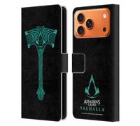 Head Case Designs Licenza Ufficiale Assassin's Creed ACV Martello E Cresta 2 Valhalla Simboli e Modelli Custodia Portafoglio in Pelle Compatibile con Apple iPhone 17 Pro Max