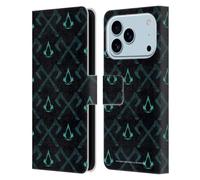 Head Case Designs Licenza Ufficiale Assassin's Creed ACV Modello 1 Valhalla Simboli e Modelli Custodia Portafoglio in Pelle Compatibile con Apple iPhone 17 Pro