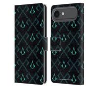 Head Case Designs Licenza Ufficiale Assassin's Creed ACV Modello 1 Valhalla Simboli e Modelli Custodia Portafoglio in Pelle Compatibile con Apple iPhone 17 Air