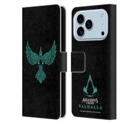 Head Case Designs Licenza Ufficiale Assassin's Creed Corvo Design Valhalla Simboli e Modelli Custodia Portafoglio in Pelle Compatibile con Apple iPhone 17 Pro