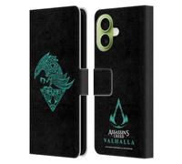 Head Case Designs Licenza Ufficiale Assassin's Creed Corvo Valhalla Simboli e Modelli Custodia Portafoglio in Pelle Compatibile con Apple iPhone 17